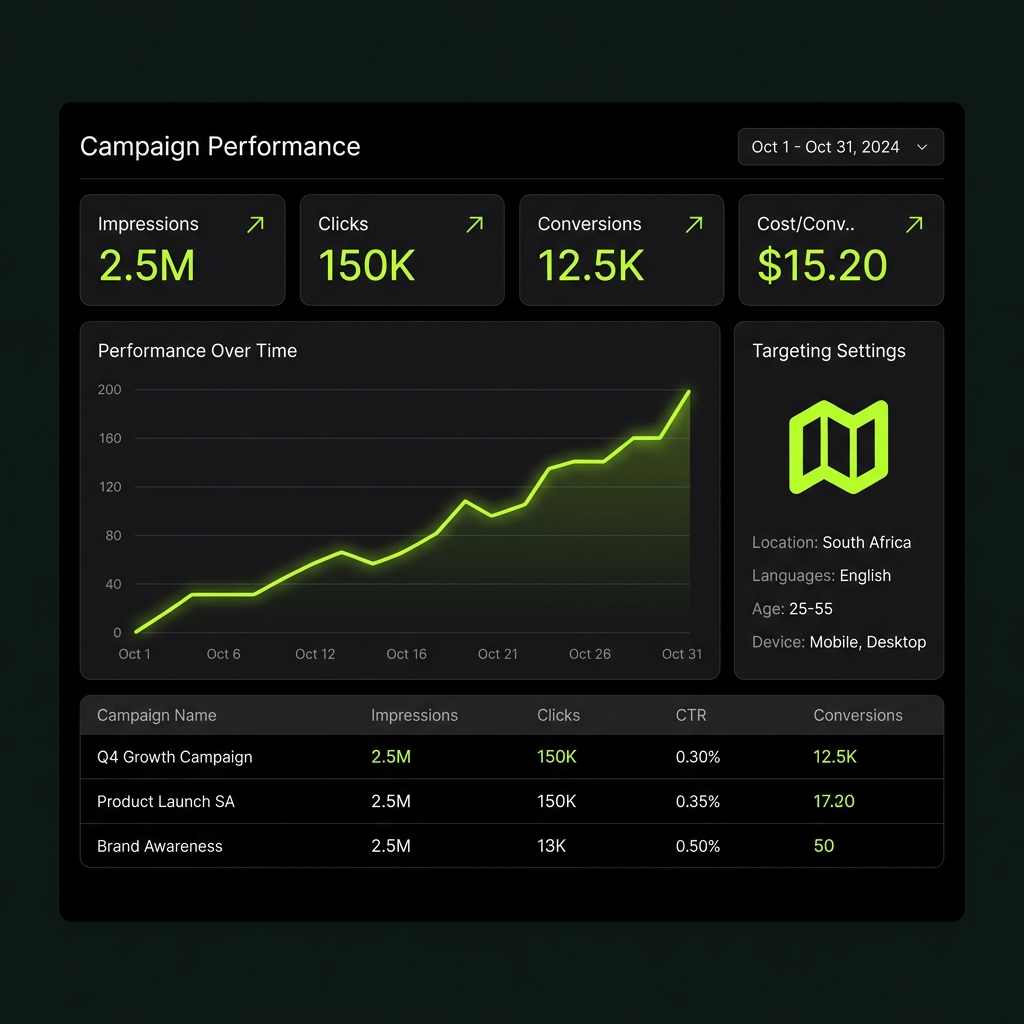 Campaign performance dashboard